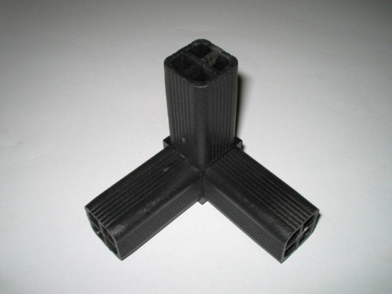 27640004, Corner joint 3-legs  Type D for 25x25x1,5mm frame