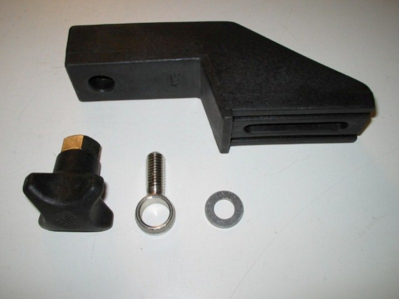 28110093, Adjustable bracket W/tap  �14,5mm LA=9mm 199mm