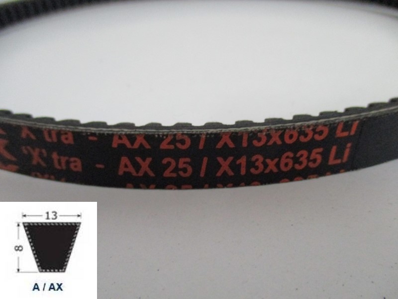 34110025, Classical Cog Belt AX 25