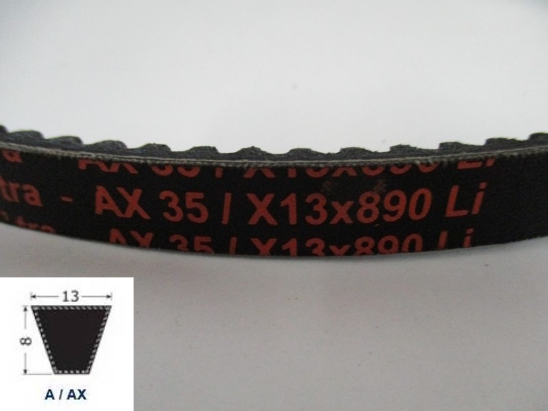 34110035, Moulded cogged V-Belt AX 35