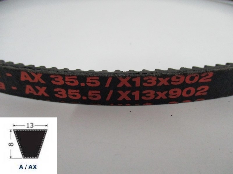 341100355, Moulded cogged V-Belt AX 35,5
