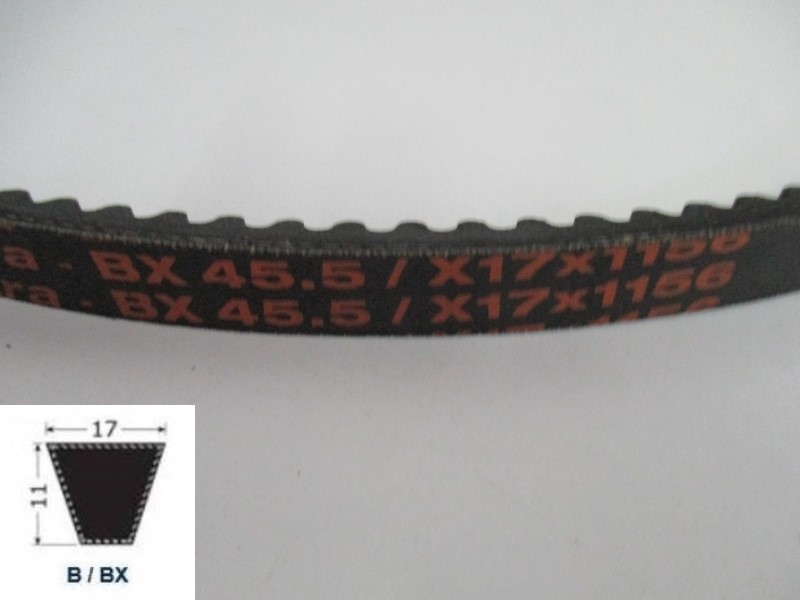 341200455, Moulded cogged V-Belt BX 45,5