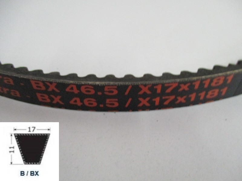 341200465, Moulded cogged V-Belt BX 46,5