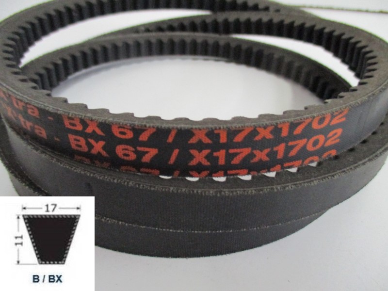 34120067, Moulded cogged V-Belt BX 67