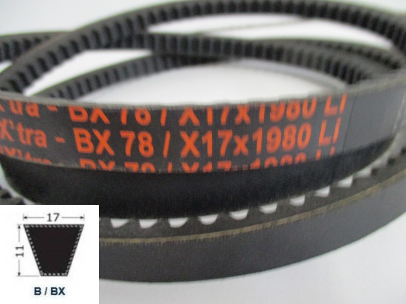 34120078, Moulded cogged V-Belt BX 78