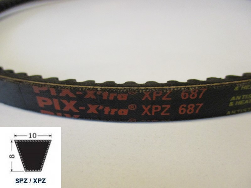 37100687, Narrow V-belt XPZ 687