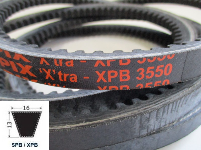 37123550, Narrow V-belt XPB 3550