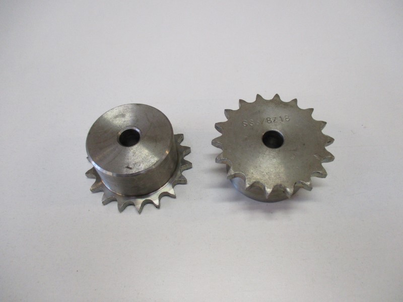 8606B1018, Sprocket 06 B-1 Z=18 stainless steel